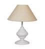 Brown Shade Table Lamp With Metal Base