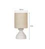 White Shade Table Lamp With Metal Base