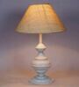 White Shade Table Lamp With Metal Base