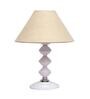 Beige Shade Table Lamp With Metal Base