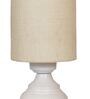 White Shade Table Lamp With Metal Base