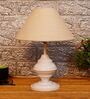 Brown Shade Table Lamp With Metal Base