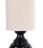 White Shade Table Lamp With Metal Base