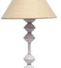 Brown Shade Table Lamp With Metal Base