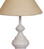 White Shade Table Lamp With Metal Base