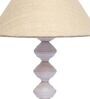 Beige Shade Table Lamp With Metal Base