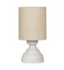 White Shade Table Lamp With Metal Base
