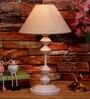 Brown Shade Table Lamp With Metal Base