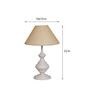 White Shade Table Lamp With Metal Base