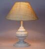 Brown Shade Table Lamp With Metal Base