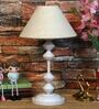 Brown Shade Table Lamp With Metal Base