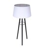 White Shade Table Lamp With Metal Base