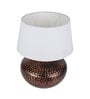White Shade Table Lamp With Metal Base