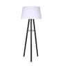 White Shade Table Lamp With Metal Base