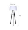 White Shade Table Lamp With Metal Base