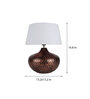 White Shade Table Lamp With Metal Base