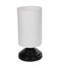 Festiva White Cotton Shade Table Lamp With Metal Base