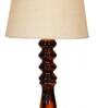Harmony White Natural Fiber Shade Night Lamp With Wood Base