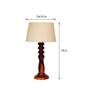 Harmony White Natural Fiber Shade Night Lamp With Wood Base
