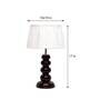 Lassie White Fabric Shade Night Lamp With Wood Base
