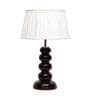Lassie White Fabric Shade Night Lamp With Wood Base
