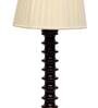 Zucchero White Fabric Shade Night Lamp With Wood Base