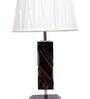 Troika White Fabric Shade Night Lamp With Wood Base