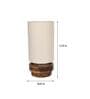 Lecce White Cotton Shade Table Lamp With Wood Base