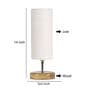 Nigella White Jute Shade Table Lamp With Wood Base