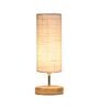 Nigella White Jute Shade Table Lamp With Wood Base