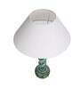 White Shade Table Lamp With Wooden Base