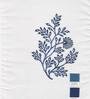 White Floral Cotton 7 Ft Sheer Eyelet Door Curtains (Set of 2)