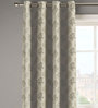 Country Side Brown Sheer Polycotton 5 Feet Eyelet Window Curtain