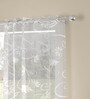 White Sheer Polycotton 7 Feet Eyelet Curtain
