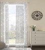 White Sheer Polycotton 7 Feet Eyelet Curtain