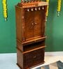 White Sheesham & MDF Wooden Temple in Home & Office