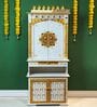 White Sheesham & MDF Wooden Temple in Home & Office