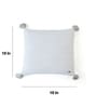 White Shell 100% Cotton 18X18 Inches Knitted Cushion Cover With Filler