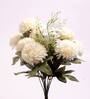White Silk Chrysanthemums Silk Bunch Single Stem Flower