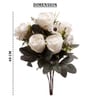 White Silk Rose Silk Bunch Single Stem Flower