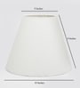 Pisa White Cotton Fabric Solid Lampshade