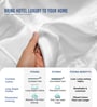 White Solid 1000 TC Cotton Super King Sized Bedsheet with 4 Pillow Covers