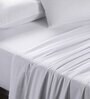 White Solid 144 TC 100% Cotton Queen Bedsheet with 2 Pillow Covers