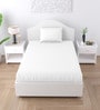White Solid 150 TC Cotton Single Bed Sized Bedsheet With 1 Pillow Cover