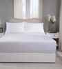 White Solid 300 TC Tencel King Size Bed Sheet with 2 Pillow Covers 24 Collection