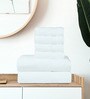 White Solid 400 GSM Cotton Towel Sets (Set of 6)