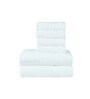 White Solid 400 GSM Cotton Towel Sets (Set of 6)