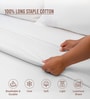 White Solid 400 TC Cotton Double Sized Duvet Cover