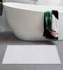 White Solid Cotton AntiSkid Bathmat