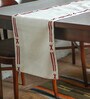 White Solid Embroidery Polyster Blend (12 x84)  Table Runner